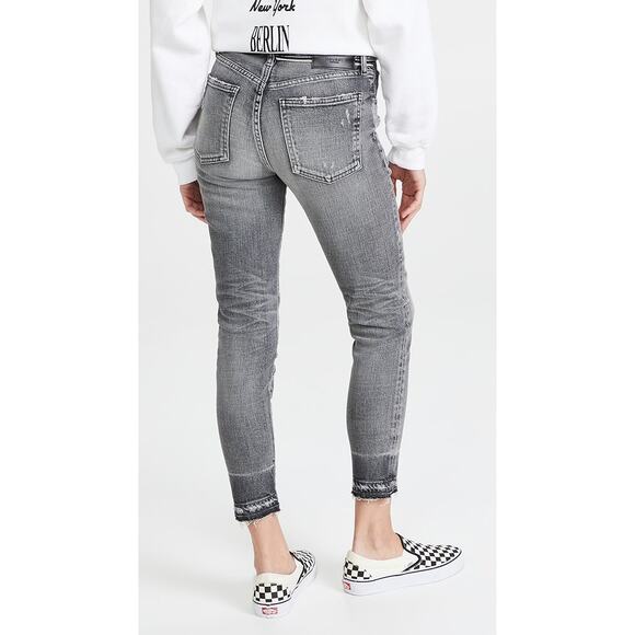 Moussy Vintage Cadet HOWA Skinny Ankle Jeans Black Grey - Picture 4 of 9